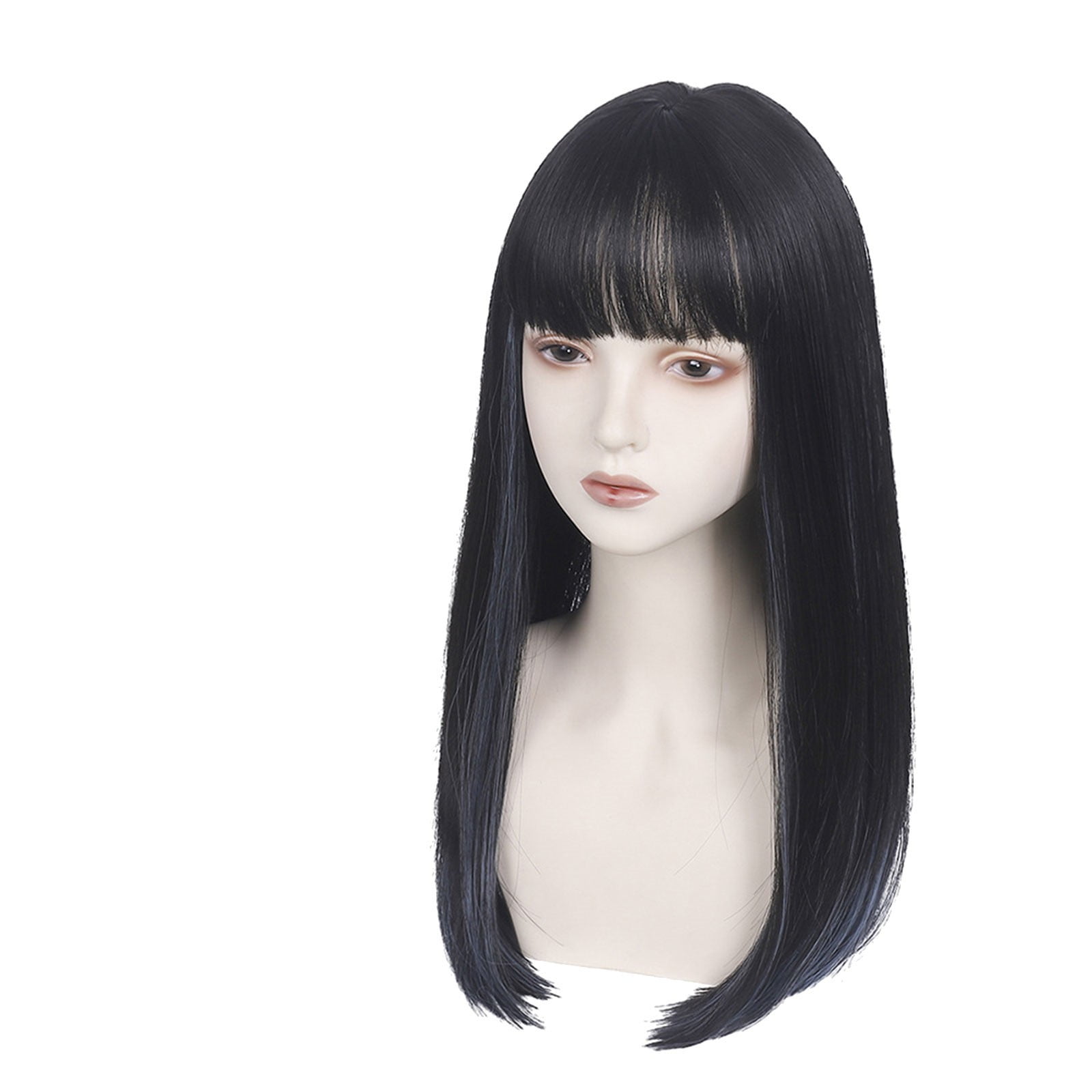 Human Hair Wig Wig Female Long Straight Fiber Highlights Wig Net