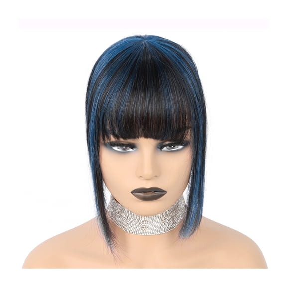 Human Hair with Bangs for Women Fringe Clip in Bangs Hair Pieces with Thining Hair Thick Hairpieces Adding Extra Hair Extensions