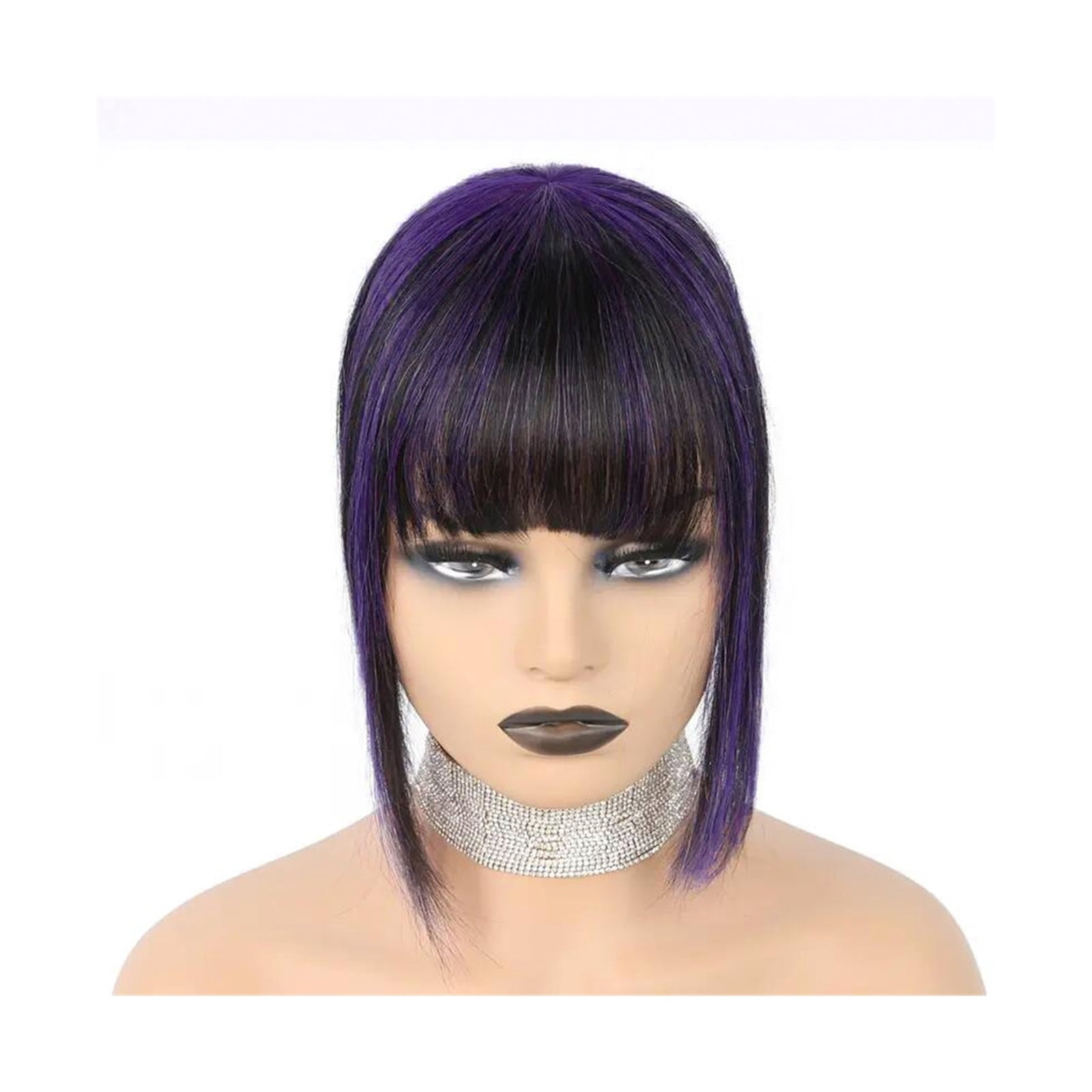 Human Hair with Bangs for Women Fringe Clip in Bangs Hair Pieces with Thining Hair Thick Hairpieces Adding Extra Hair Extensions
