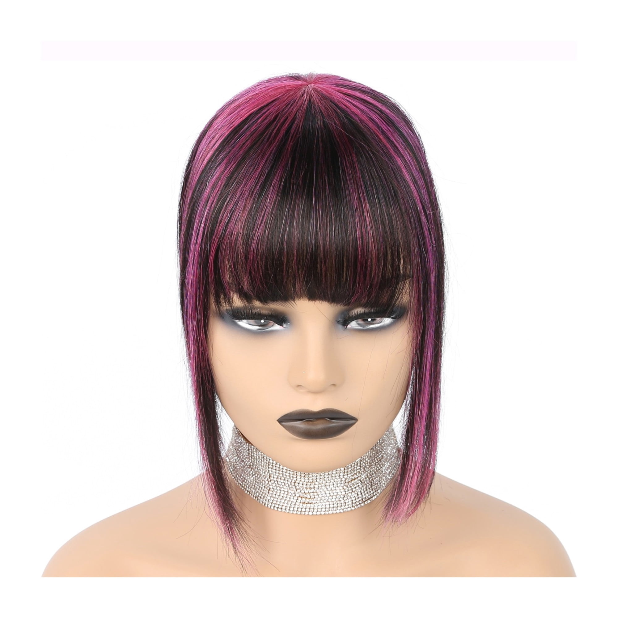 Human Hair with Bangs for Women Fringe Clip in Bangs Hair Pieces with Thining Hair Thick Hairpieces Adding Extra Hair Extensions