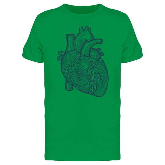Human Heart Blue Ink Tee Men's -Image by Shutterstock