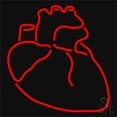 thumbnail image 1 of Human Heart Clear Backing Neon Sign - Red - 24 in. Tall x 24 in. Wide, 1 of 1