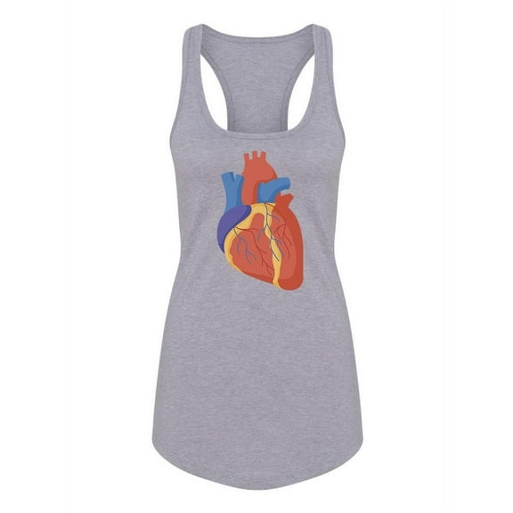 Human Heart Simple Style Racerback Tank Women -Image by Shutterstock, Female Medium