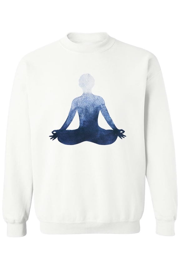 Human In Lotus Yoga Pose Sweatshirt Women -Image by Shutterstock, Female 3X-Large