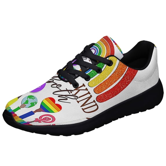 Human Kind Be Both LGBT Pride Shoes Sneakers Black Size 8