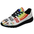 thumbnail image 1 of Human Kind Be Both Rainbow Hippie Peace LGBT Kindness Equality Shoes Sneakers Black Size 12, 1 of 7