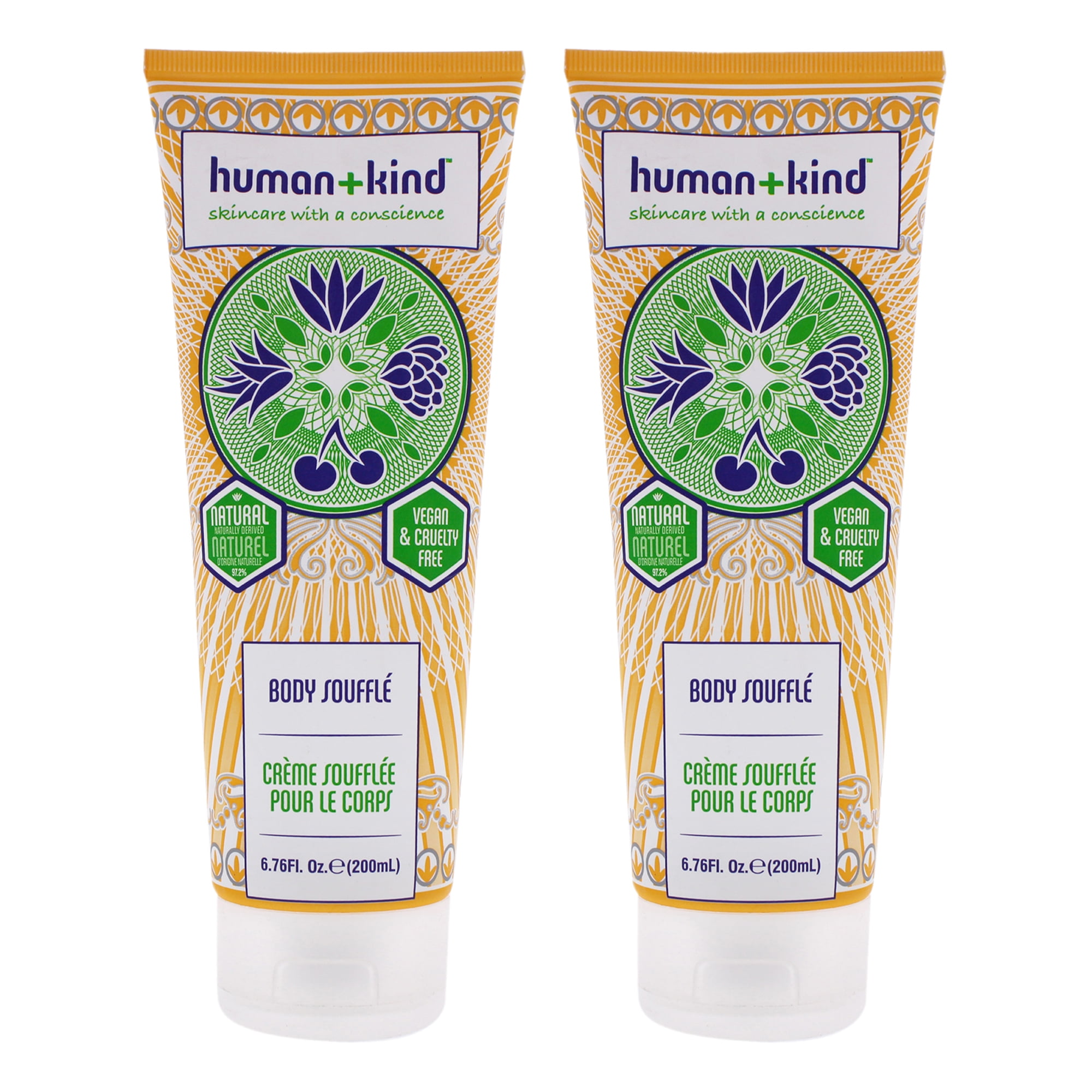 Human+Kind Body Souffle Cream - Tube - Pack of 2 - 6.76 oz Body Cream