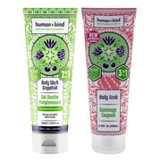 Human+Kind Body Wash and Body Scrub 2 Pc Kit - 8.45oz Body Wash - Grapefruit, 6.76oz Body Scrub