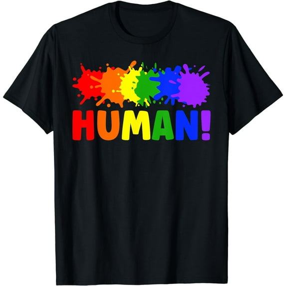 Human LGBT Gay Pride Flag Rainbow-flag T-Shirt