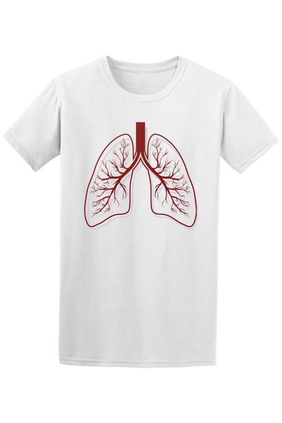Human Lung Anatomy T-Shirt Men -Image by Shutterstock, Male Small
