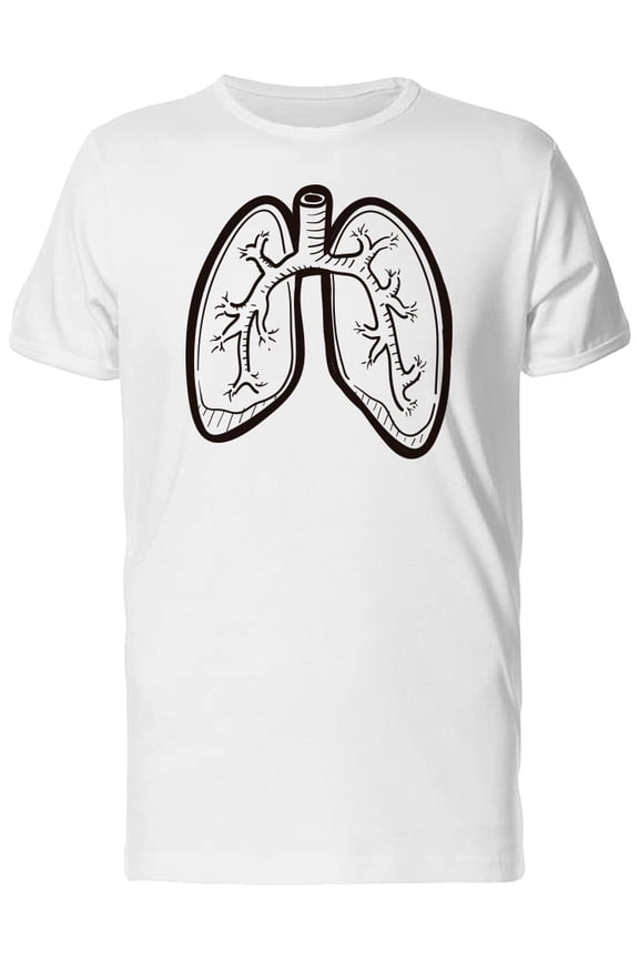 Human Lungs Sketch Tee Men's -Image by Shutterstock