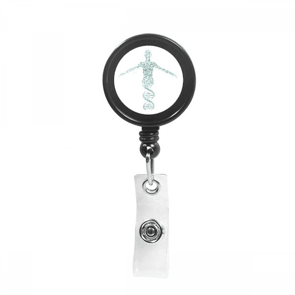 Human Molecular Combination Helix Retractable Keychain Badge Holder ID Badge