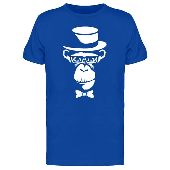 Human-Monkey In A Hat T-Shirt Men -Image by Shutterstock, Male XX-Large