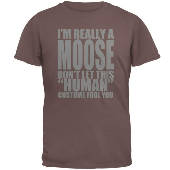 Human Moose Costume Mens T Shirt Chestnut SM
