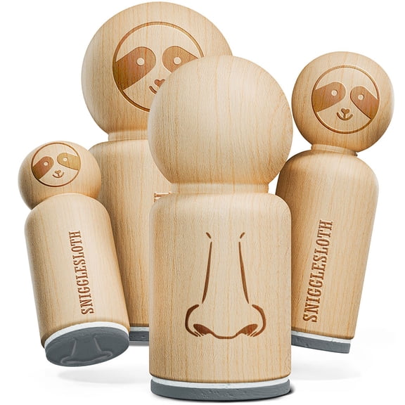 Human Nose Nostril Body Part Face Rubber Stamp for Stamping Crafting Planners - 1/2 Inch Mini