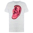 thumbnail image 1 of Human Pink Ear T-Shirt Men -Image by Shutterstock, Male Medium, 1 of 2