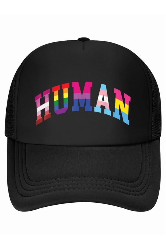 Human Pride Month LGBT Gay Rainbow Equality Trans Rights Baseball Cap