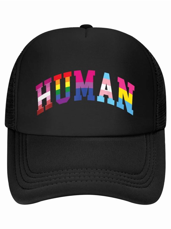 Human Pride Month LGBT Gay Rainbow Equality Trans Rights Baseball Cap