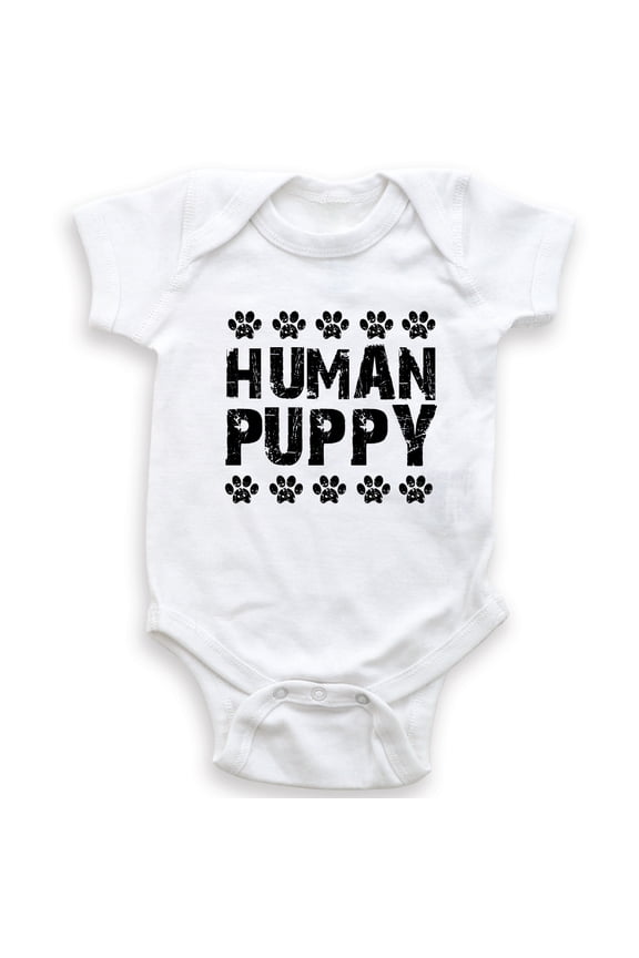 Human Puppy - Baby Bodysuit - Unisex Clothing - Baby Boy - Baby Girl