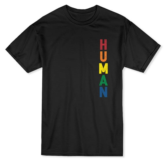 Human Rainbow Pride Colors Graphic Men's T-shirt
