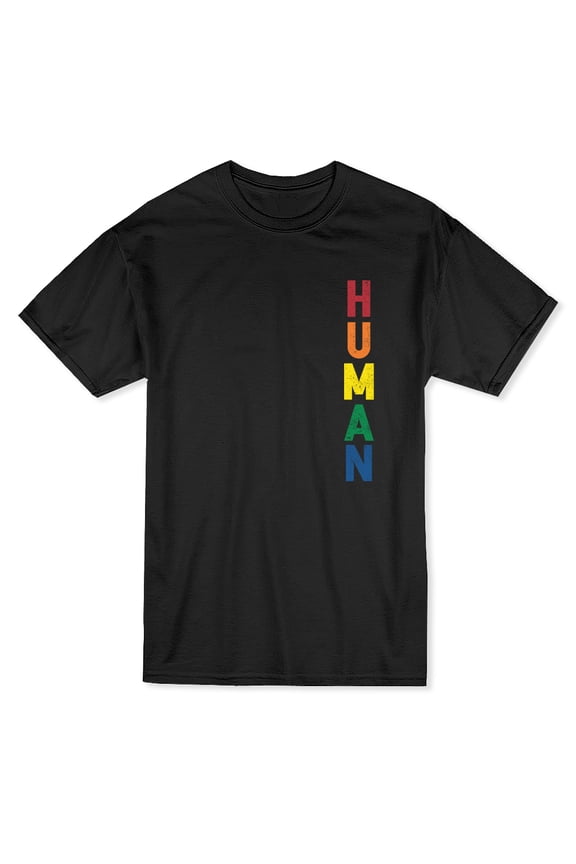 Human Rainbow Pride Colors Graphic Men's T-shirt