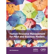 Human Resource Management for MBA and Business Masters, Paperback