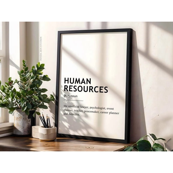 Human Resources Definition Office Decor Wall Art