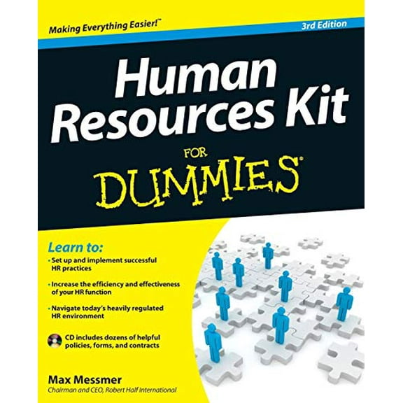 Pre-Owned Human Resources Kit For Dummies, 3rd Edition [With CDROM] (Paperback) 1118422899 9781118422892