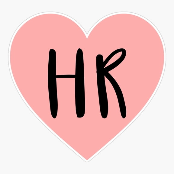 Human Resources Love Heart Sticker