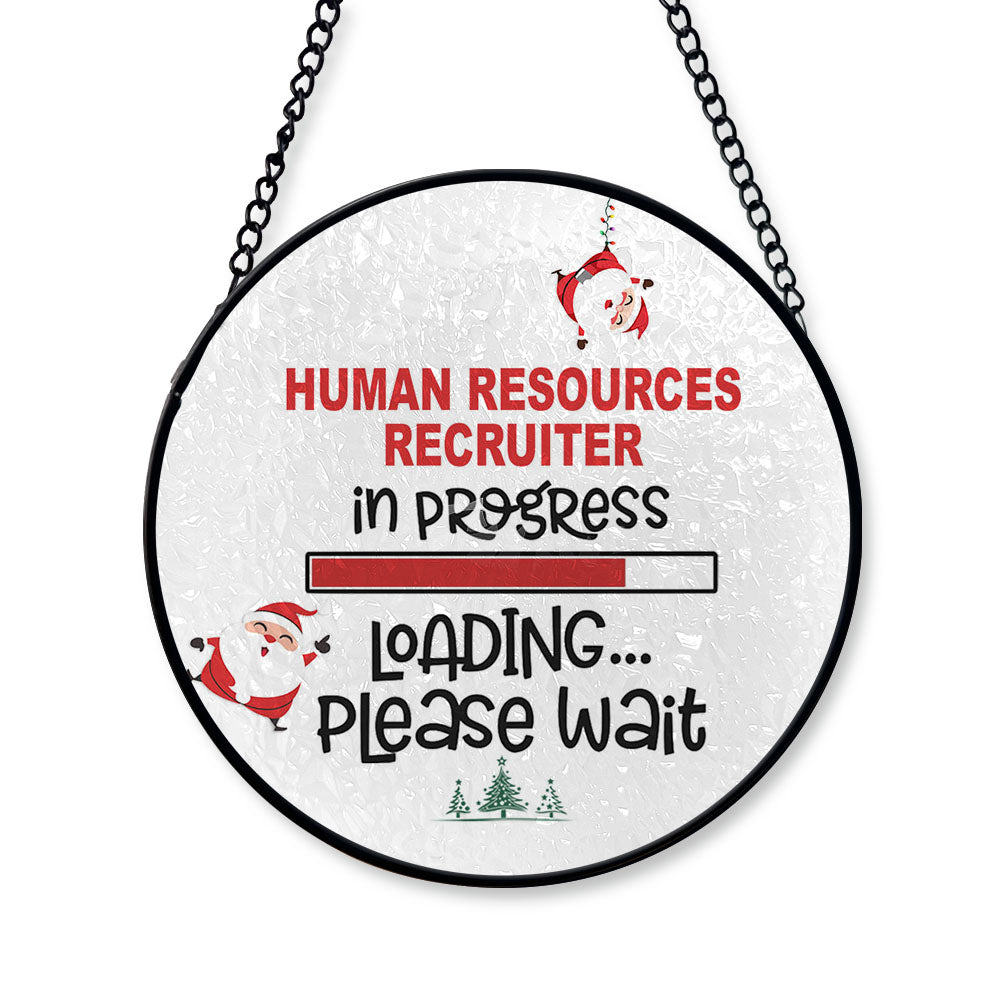 Human Resources Recruiter in Progress Stained Glass Window Hanging 2025 ...
