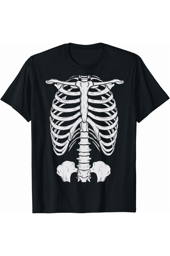 Human Rib Cage Graphic for Unisex Cotton Short Sleeve T-Shirt