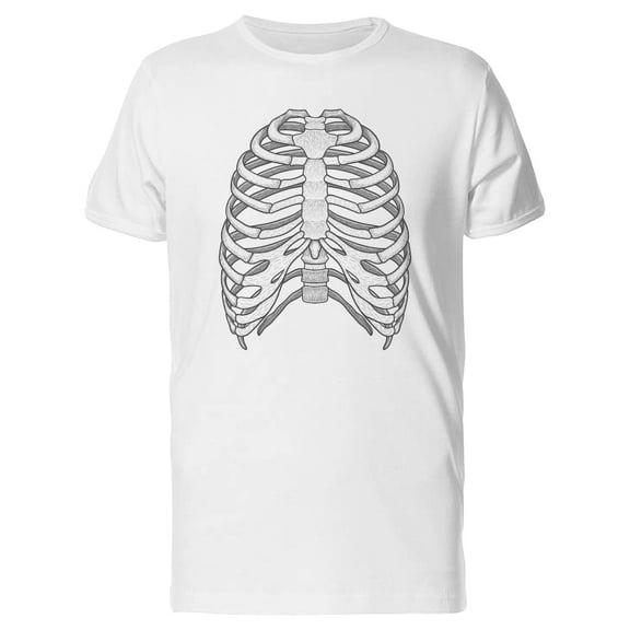 Human Rib Cage Minimal Art T-Shirt Men -Image by Shutterstock, Male 4X-Large