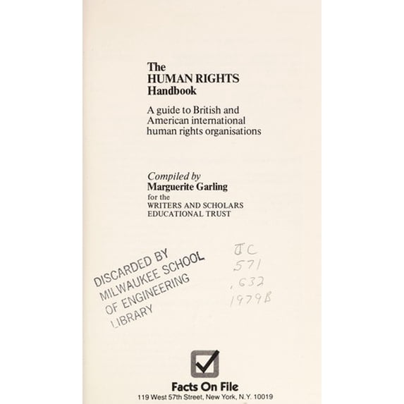 Pre-Owned Human Rights Handbook 9780871964038 /