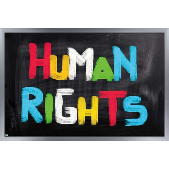 Human Rights Wall Poster, 14.725" x 22.375", Framed