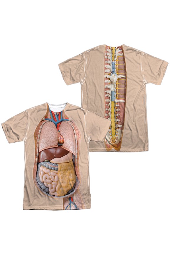 Human Science Torso (Front - Back Print) - Short Sleeve Shirt - X-Large