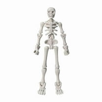 Human Skeleton Action Figure,Small Halloween Posable Skeleton Realistic Creepy Human Bones, 3D Printed Skeleton Action Figure with Graffiti, with Movable Joints, Perfect for Birthday Party Gifts