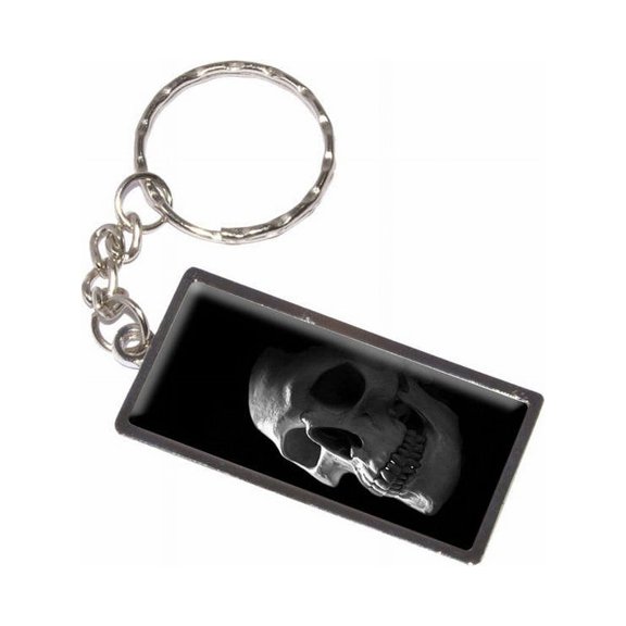Human Skull Skeleton Head Keychain Key Chain Ring