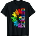 thumbnail image 1 of Human Sunflower Rainbow LGBT Flag Gay Pride Proud LGBTQ T-Shirt, 1 of 3