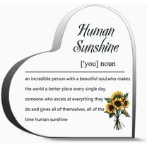 Human Sunshine Definitions Sunflower Inspirational Gifts For Friends, Gifts For Family Coworker Home Decorative Signs