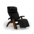 thumbnail image 1 of Human Touch PC-420 Classic Manual PLUS Perfect Chair Series 2  Walnut Wood Base Zero-Gravity Recliner - Black Premium Leather - In-Home Delivery and Set Up, 1 of 1