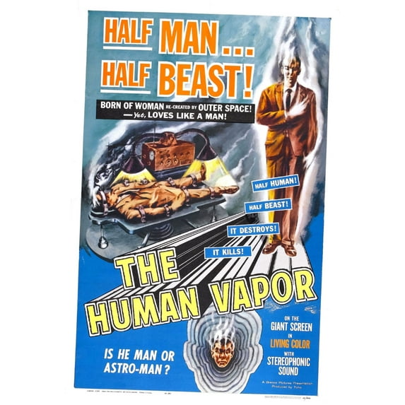 Human Vapor The Movie poster Metal Sign Art Print 8x12 Multi-Color Square Adults Best Posters