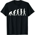 thumbnail image 1 of Human evolution T-Shirt men and women can wear, black, white, gifts, 1 of 4