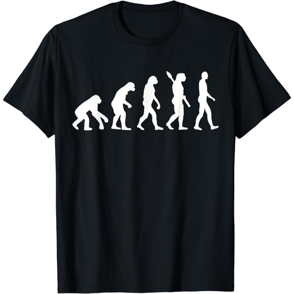 Human evolution T-Shirt men and women can wear, black, white, gifts
