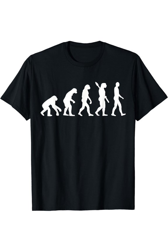 Human evolution T-Shirt men and women can wear, black, white, gifts
