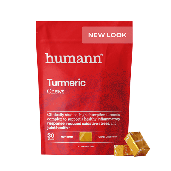 Humann Turmeric Chews Supplement – Clinically Studied High Absorption Curcumin Complex - Orange Citrus Flavor – from SuperBeets Makers – Joint Health – 30 Count