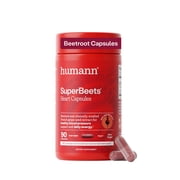 Humann SuperBeets Beet Root Capsules Quick Release 1000mg, Helps Support Nitric Oxide Production, Blood Pressure Support, Heart Health, Contains Non-GMO Beetroot Powder, Studied Antioxidants, 90 Ct