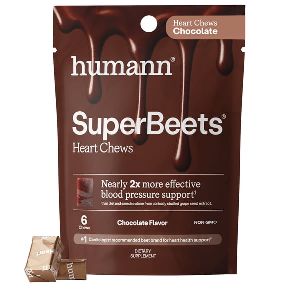 HumanN SuperBeets Heart Chews Chocolate Flavored 6ct