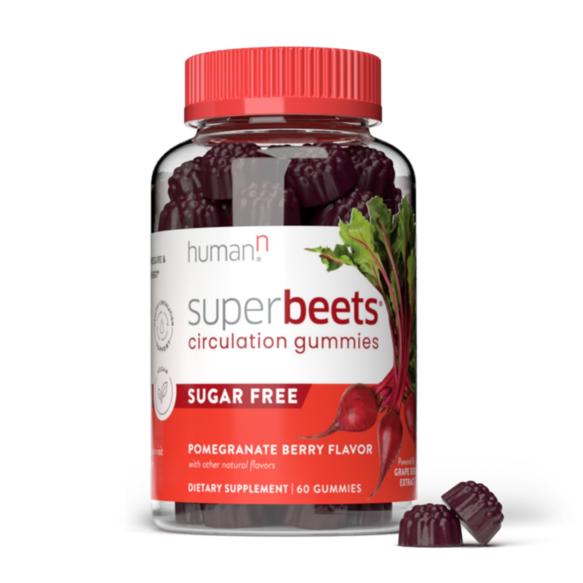 HumanN SuperBeets SugarFree Nitric Oxide Circulation Gummies Daily Blood Pressure Support for