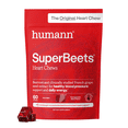 thumbnail image 1 of Humann SuperBeets Heart Chews, Beet Root Powder Support Energy Supplement, Nitric Oxide and Blood Pressure Support, Grape Seed Extract & Non-GMO, Heart Health, Pomegranate Berry Flavor, 60 Count, 1 of 10