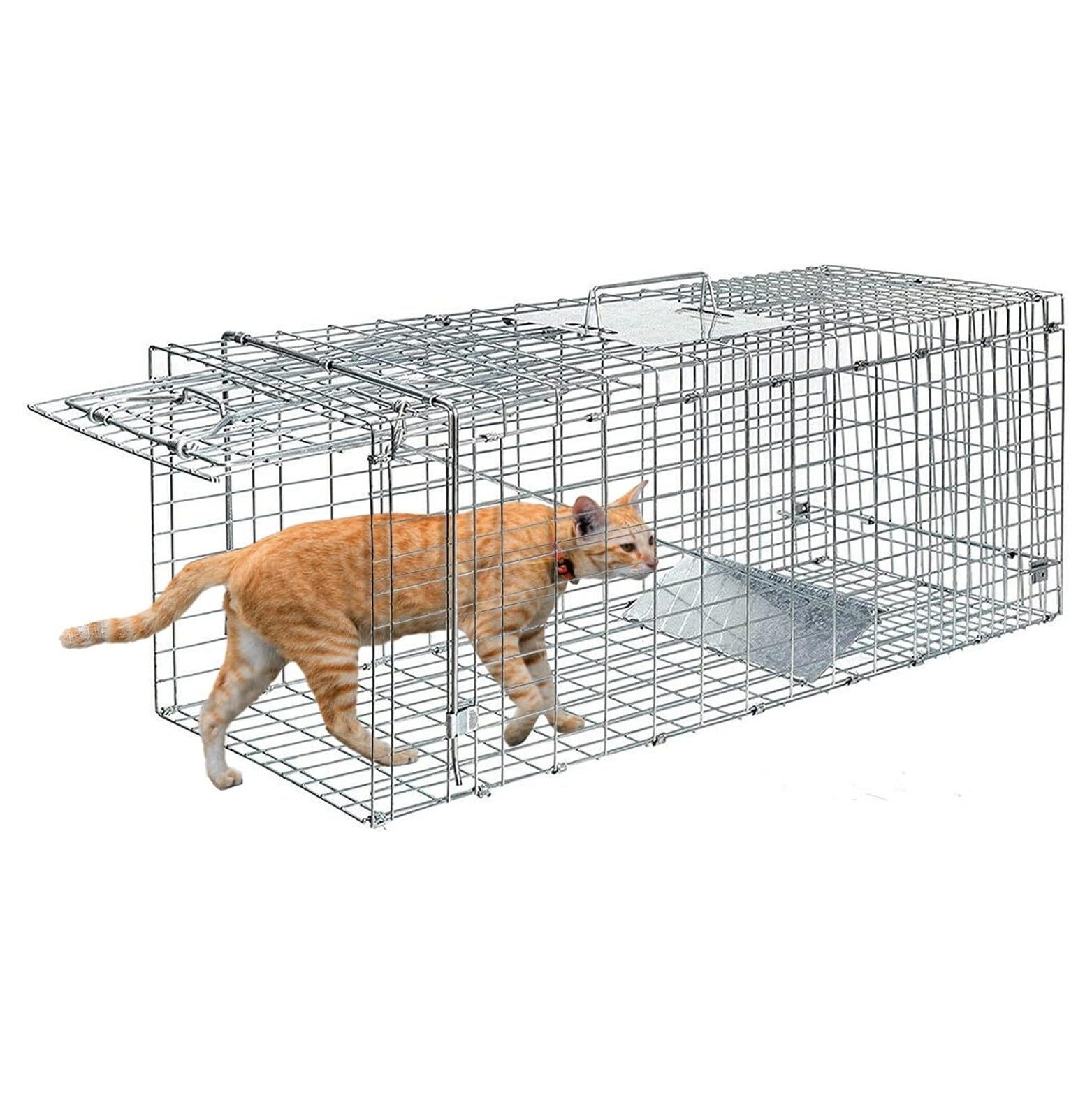 Humane Cat Trap for Stray Cats 24inch Live Animal Trap for Kitten